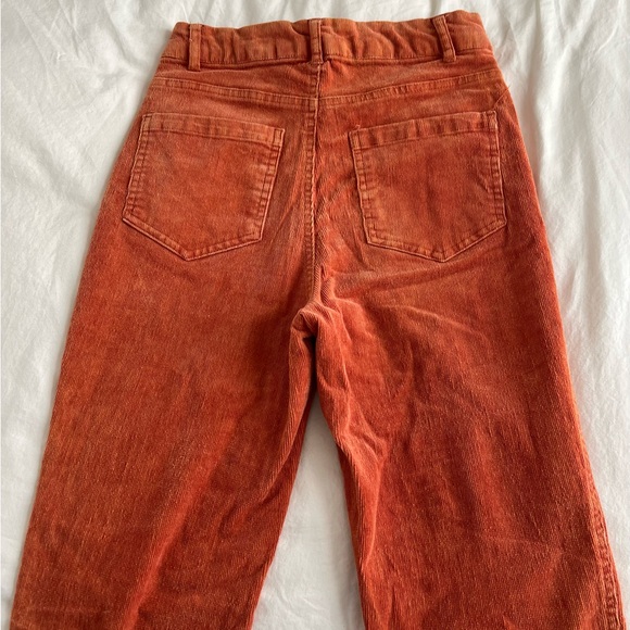 Corduroy Burnt Orange Flare Plant in Small (26” waist) - Picture 7 of 8